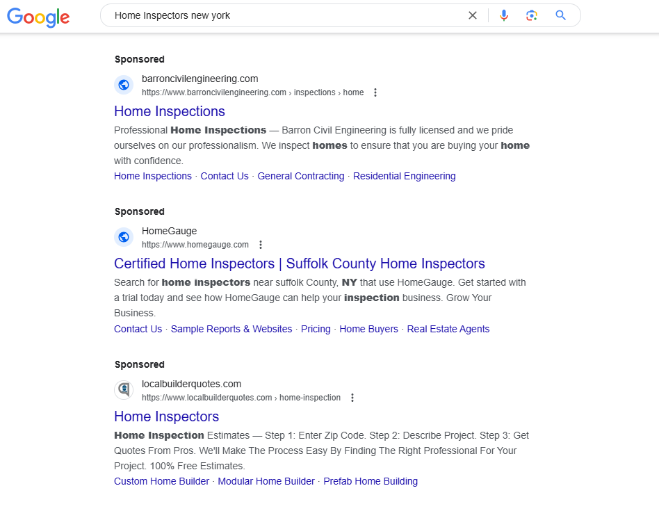 PPC - digital marketing for home inspectors