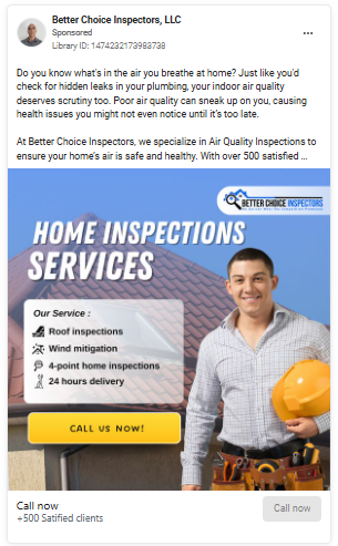 SMM - home inspector advertising​