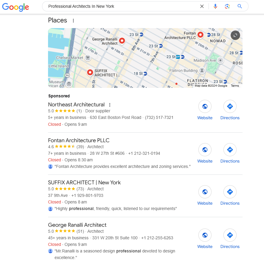 architecture firms digital marketing​ - Google My Business