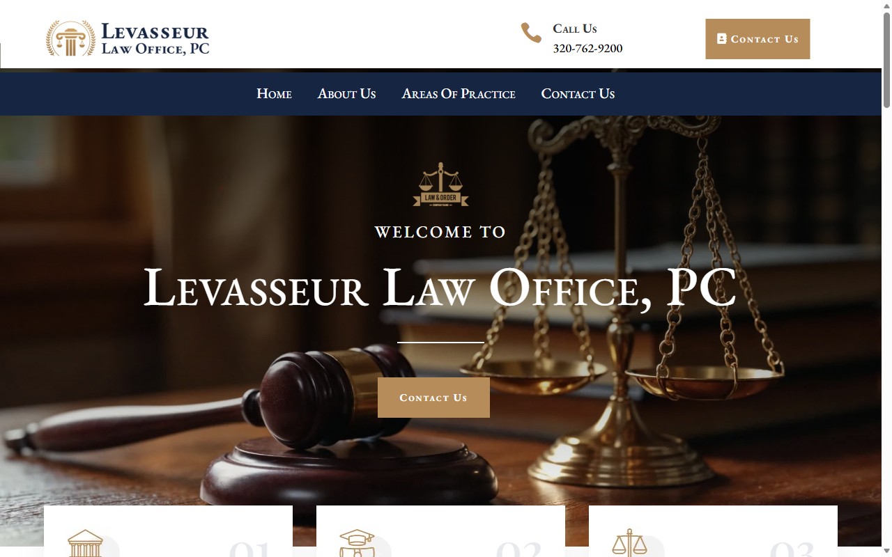 Levasseur Law Office Website Mockup